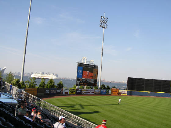 Cruise ship from Richmond County Ballpark